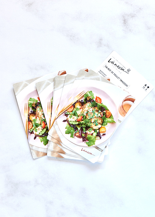 cartes recettes de Salade de Poulet Tandoori
