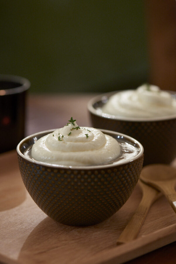 Cours de cuisine cappuccino potiron chantilly chèvre